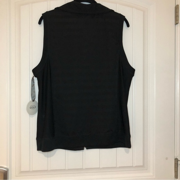 NWT Zenergy By Chico’s Black Mesh Sleeveless Zip-Up Vest Size Medium - Picture 5 of 10